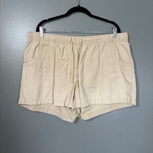 Field & Stream Khaki Pull On Gorpcore Camping Shorts - 2XL - Women's Plus Size